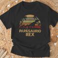 Hombre Papá Divertido Día Del Padre Papásaurio Rex Dino In Mangas Camiseta unisex Regalos para ancianos
