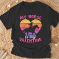 My Horse Is My Valentine Cowgirl Western Animal Lover T-Shirt Gifts for Old Men