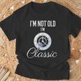 I'm Not Old I'm Classic 面白いヴィンテージ時計 メンズグラフィック 長袖tシャツ Tシャツ 高齢者への贈り物