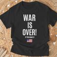 If You Want It War Is Over 反戦アメリカ国旗抗議 Tシャツ 高齢者への贈り物