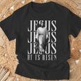 Jesus He Is Risen クリスチャン 復活 救世主 信仰 イースター Tシャツ 高齢者への贈り物