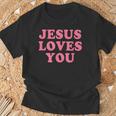 Jesus Loves You Christian Faith Tシャツ 高齢者への贈り物
