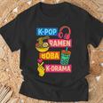 K-Pop Ramen Boba K-Drama Fans Korean T-Shirt Gifts for Old Men K-Pop Ramen Boba K-Drama Fans Korean T-Shirt Gifts for Old Men