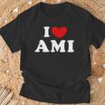 I Love Ami 私は愛する Ami Tシャツ 高齢者への贈り物