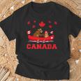 I Love Canada Cool Canada Bear & Chipmunk Cartoon Graphic Tシャツ 高齢者への贈り物