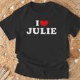 I Love Julie 私は愛する Julie Tシャツ 高齢者への贈り物