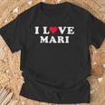 I Love Mari Matching Novia & Novio Mari Nombre Camiseta unisex Regalos para ancianos