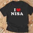 I Love Nisa 私は愛する Nisa Tシャツ 高齢者への贈り物