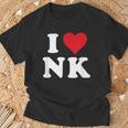 I Love Nk Initials I Heart NK First Last Name N K Tシャツ 高齢者への贈り物