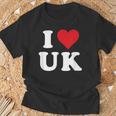 I Love Uk Initials I Heart UK First Last Name U K Tシャツ 高齢者への贈り物