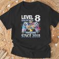 Nivel 8 Desbloqueado Cumpleaños Niño 8Vo Desbloqueadoideojuego Camiseta unisex Regalos para ancianos