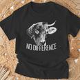 No Difference ワンライフ 違いはありません ベジタリアン 動物愛好家 ビーガン 長袖tシャツ Tシャツ 高齢者への贈り物