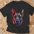 Pastor Belga Malinois Colorido Maligator Camiseta unisex Regalos para ancianos