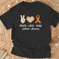 Peace Love Cure 白血病 意識啓発 男性 女性 子供 白血病 Tシャツ 高齢者への贈り物