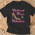 Retraité 2023 Gratuit Et Fabuleux Léopard À La Retraite Pour Les S T-Shirt Cadeaux pour les vieillards