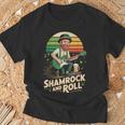 Shamrock And Roll Leprechaun Guitar T-Shirt Gifts for Old Men