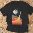Sputnik Urssintage Poster Comunista Urss Espacio Manga Larga Camiseta unisex Regalos para ancianos