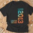 Superbe Édition Limitée Mars 2013 Rétro 2013Intage 2013 T-Shirt Cadeaux pour les vieillards