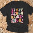 Teacher ASL Sign Language Classroom Vibes T-Shirt Gifts for Old Men