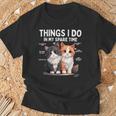 Things I Do In Mypare Time Cat Lover Men Tシャツ 高齢者への贈り物
