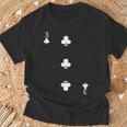 Three 3 Of Clubs トランプ ポーカーカード ブラックジャックカード Tシャツ 高齢者への贈り物