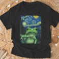 Van Gogh Nuit Étoiléeelfie Grenouille T-Shirt Cadeaux pour les vieillards