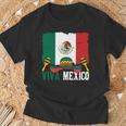 Viva Mexico ソンブレロ インディペンデンス メキシコ 国旗 メキシコ 長袖tシャツ Tシャツ 高齢者への贈り物