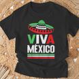 Viva Mexico 帽子デザイン メキシコ国旗カラー メキシコ人向け Tシャツ 高齢者への贈り物