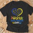 World Downyndrome Day Upport And Awareness 321 Tシャツ 高齢者への贈り物