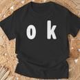 「Ok」面白い デザイン 語録 ネタ おもしろ 漢字 Ok Tシャツ 高齢者への贈り物
