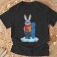 うさぎ スノーボーダー スノーボード スポーツ Tシャツ 高齢者への贈り物