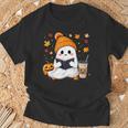 おばけ読書本 紅葉 ハロウィン ゴーストコーヒー Tシャツ 高齢者への贈り物