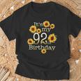 かわいいひまわり 92歳の誕生日 92歳の誕生日 長袖tシャツ Tシャツ 高齢者への贈り物