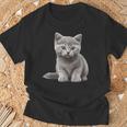 かわいいブリティッシュショートヘア 猫好きの子猫 Tシャツ 高齢者への贈り物
