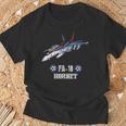アメリカのf-18ホーネット戦闘機 Tシャツ 高齢者への贈り物