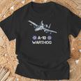 アメリカ軍の戦闘爆撃機a10 イボイノシシ 長袖tシャツ Tシャツ 高齢者への贈り物