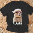 アルパカ・パパ・アルパパ・ラマ・パパ・アルパカ・パパ・ワーター・ワンダリングalpapa Tシャツ 高齢者への贈り物
