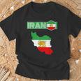 イランライオン太陽旗、イラン地図、イラン、イランの旗、イランの旗。 Tシャツ 高齢者への贈り物