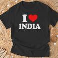 インド I Heart India I Love India Tシャツ 高齢者への贈り物