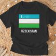 ウズベキスタン ウズベキスタン国旗 長袖tシャツ Tシャツ 高齢者への贈り物