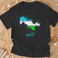 ウズベキスタン 国旗 地図 ウズベク ウズベキスタン Tシャツ 高齢者への贈り物