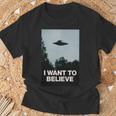 エイリアンufoアパレル「I Want To Believe」 長袖tシャツ Tシャツ 高齢者への贈り物