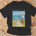 オーギュスト・ルノワール ビーチのフィギュア Tシャツ 高齢者への贈り物