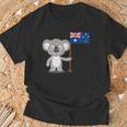 オーストラリアのコアラ オーストラリア国旗 Tシャツ 高齢者への贈り物