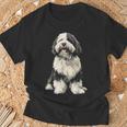 オールドイングリッシュシープドッグ 犬 ペット アートワーク オールドイングリッシュシープドッグ Tシャツ 高齢者への贈り物
