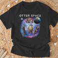 カワウソ宇宙 面白いカワウソ 宇宙カワウソ 長袖tシャツ Tシャツ 高齢者への贈り物