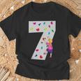キッズ 7歳の誕生日パーティーケーキクライマークライムボルダリング Tシャツ 高齢者への贈り物