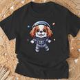 キャバリアキング チャールズ・スパニエル 宇宙飛行士 ファニードッグ 宇宙服 Tシャツ 高齢者への贈り物