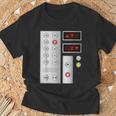 クールなエレベーターボタンアートメンズレディースリフトハロウィンコスチューム Tシャツ 高齢者への贈り物