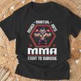 ケージファイティングで生き残るための総合格闘技mmaファイト 長袖tシャツ Tシャツ 高齢者への贈り物